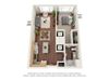 Oaks Landings_3D_1 Bedroom_1F Floor Pan